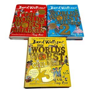 Worlds‎ Worst Children David Walliams Books Lot 3 Vol 1 2 3 HC DJ